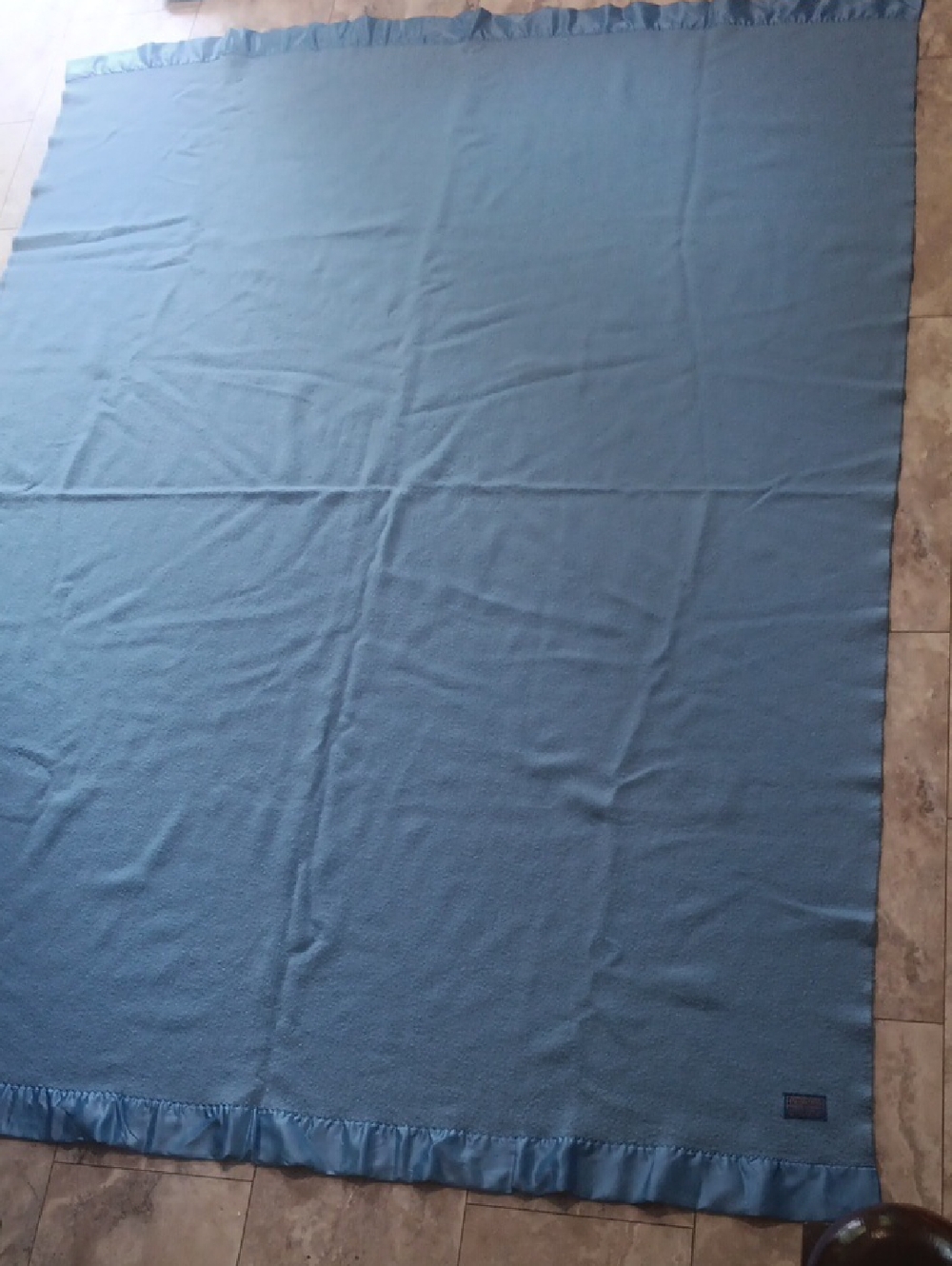 Pendleton Blue Wool Label Blanket